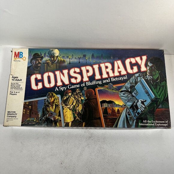 Vintage CONSPIRACY Board Game 1982 Milton Bradley Complete Espionage Spy - Picture 1 of 11